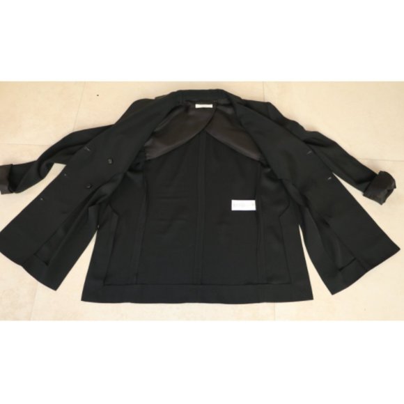Celine Double Breasted High Slit Crepe Blazer Jacket 40 Pheobe Philo - Picture 6 of 10
